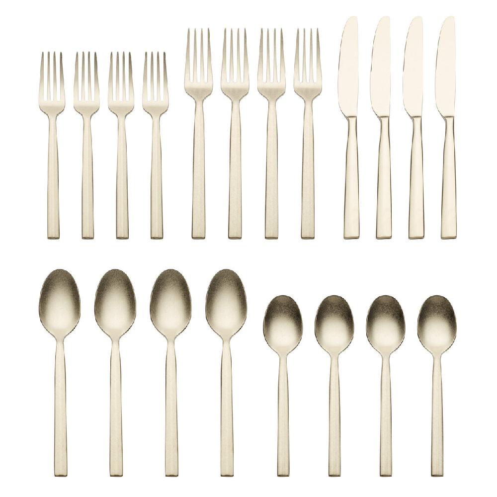 Reed & Barton Aero Champagne Rumble 20 Piece Flatware Set