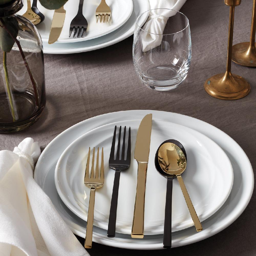Reed & Barton Allay Black Champagne 40 Piece Flatware Set