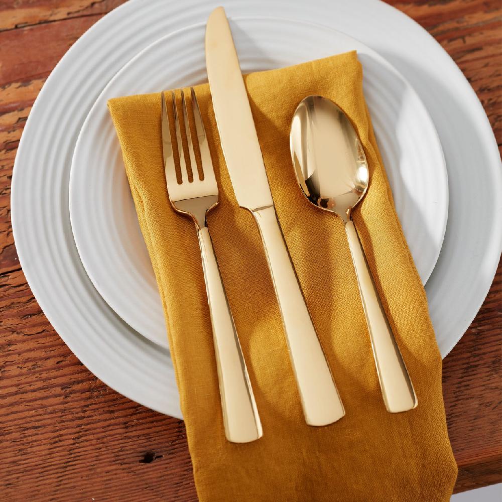 Reed & Barton Aptitude Champagne Satin 20 Piece Flatware Set