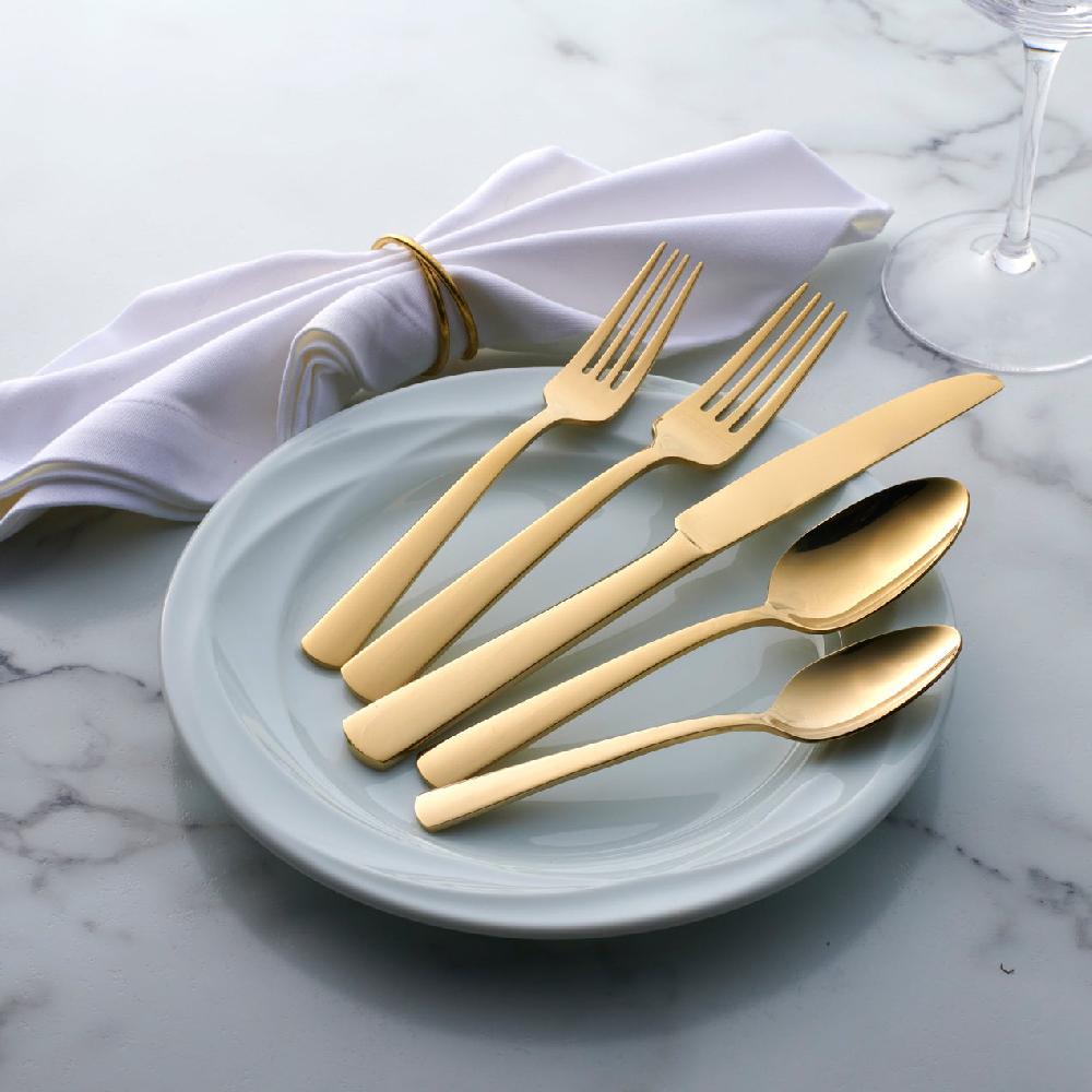 Reed & Barton Aptitude Champagne Satin 20 Piece Flatware Set
