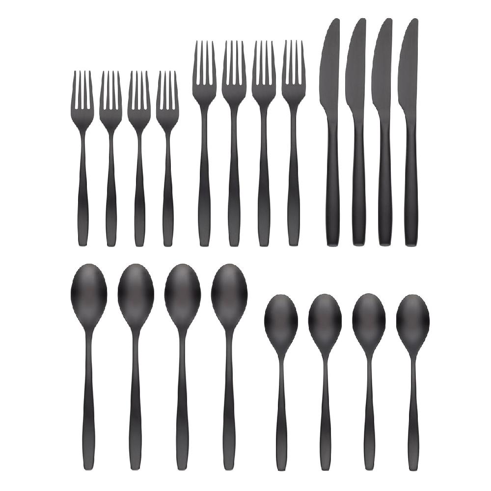 Reed & Barton Averie Black Satin 20 Piece Flatware Set