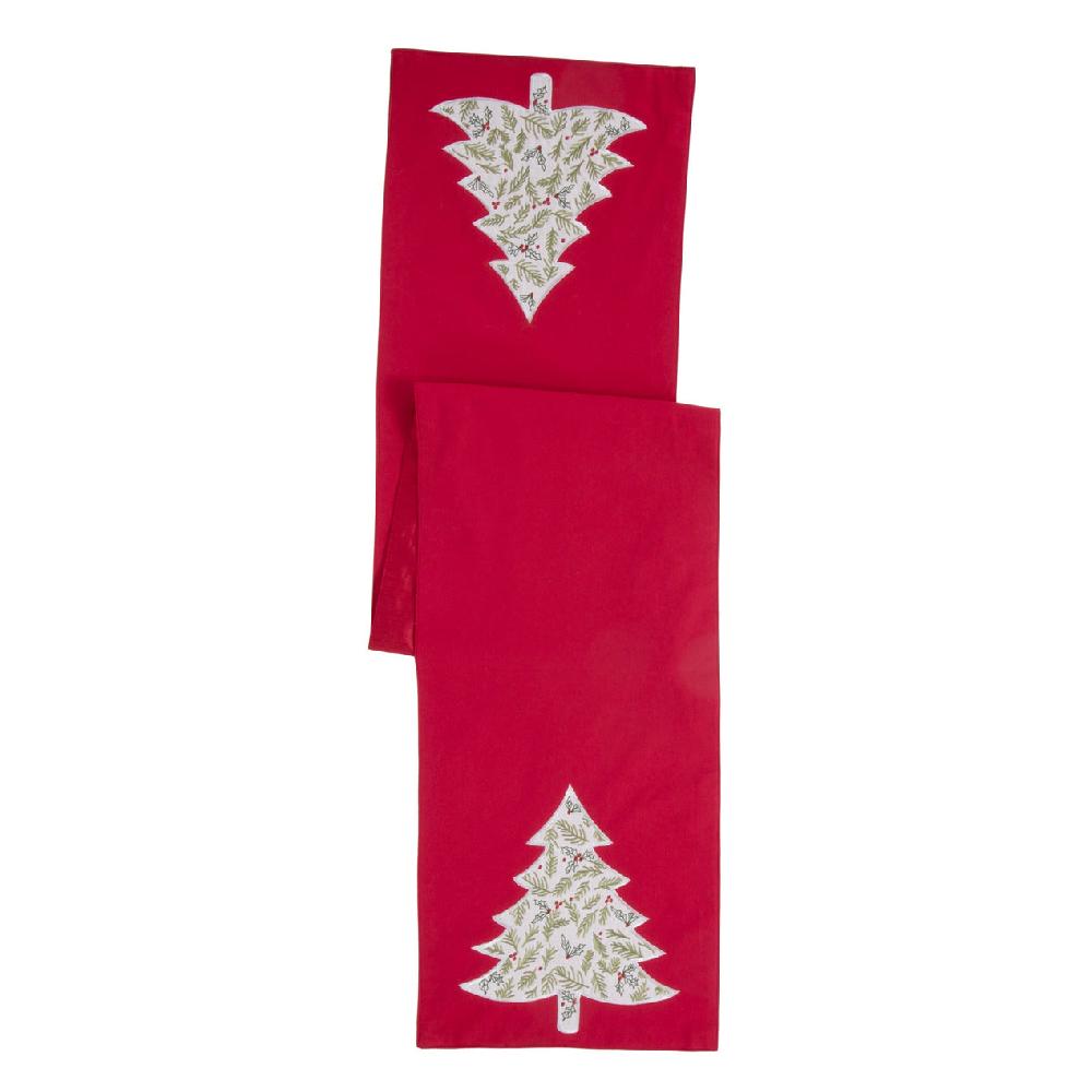 reed & barton Bayberry Holly & Pine Tree 14X72 Table Runner
