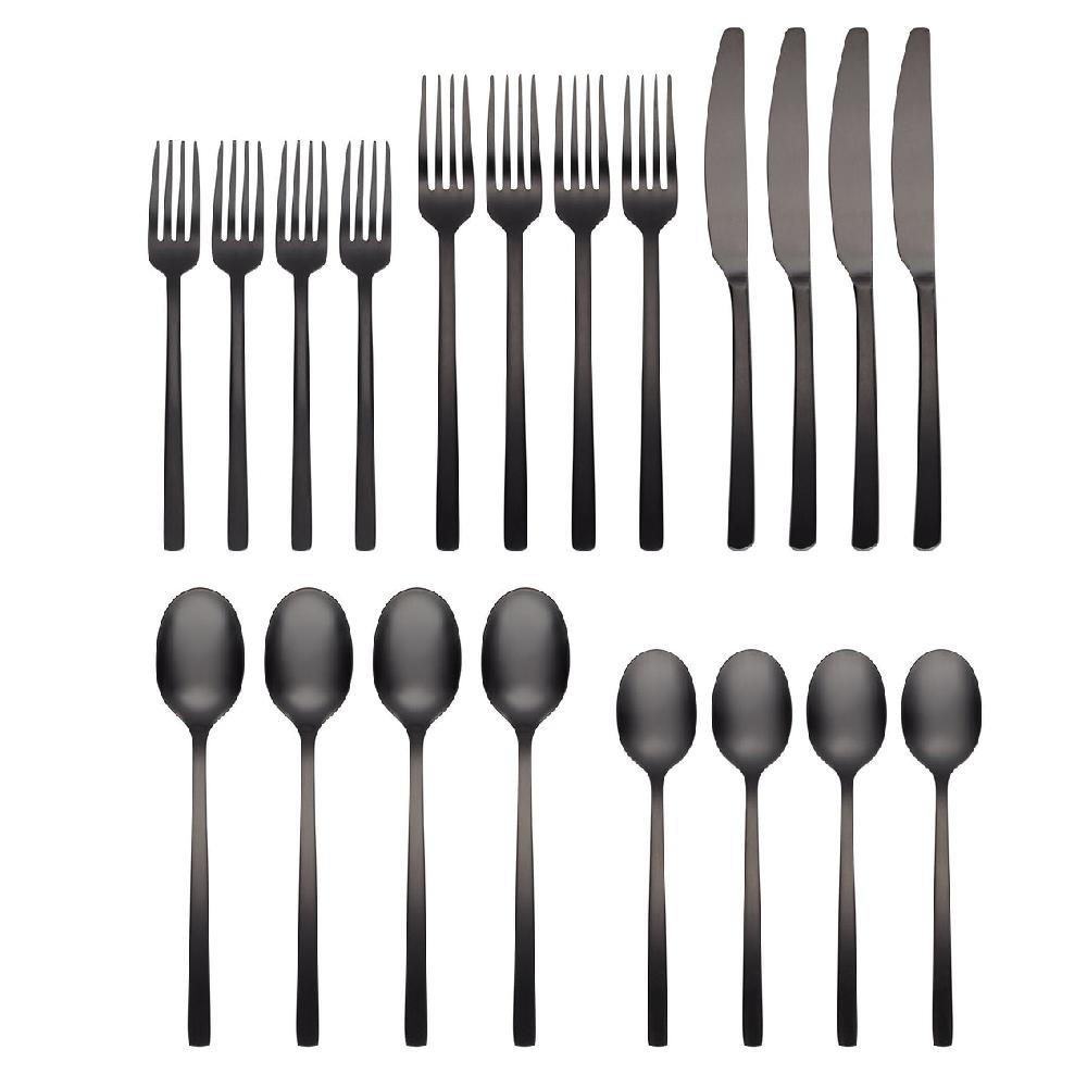 Reed & Barton Beacon Black Satin 20-Piece Flatware Set