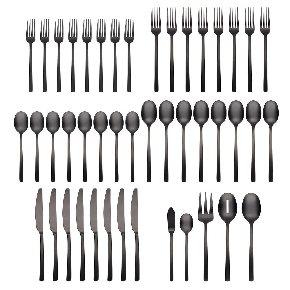 Reed & Barton Beacon Black Satin 45 Piece Flatware Set