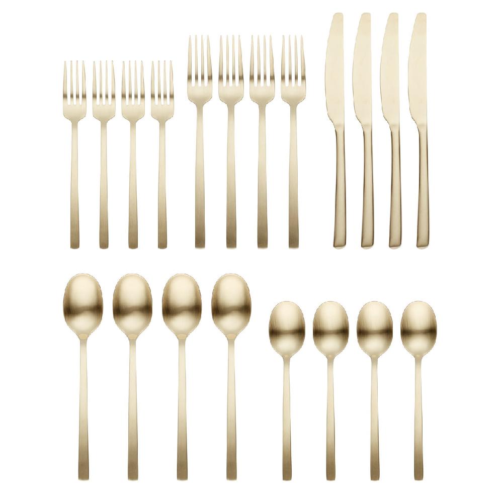 Reed & Barton Beacon Champagne Satin 20 Piece Flatware Set