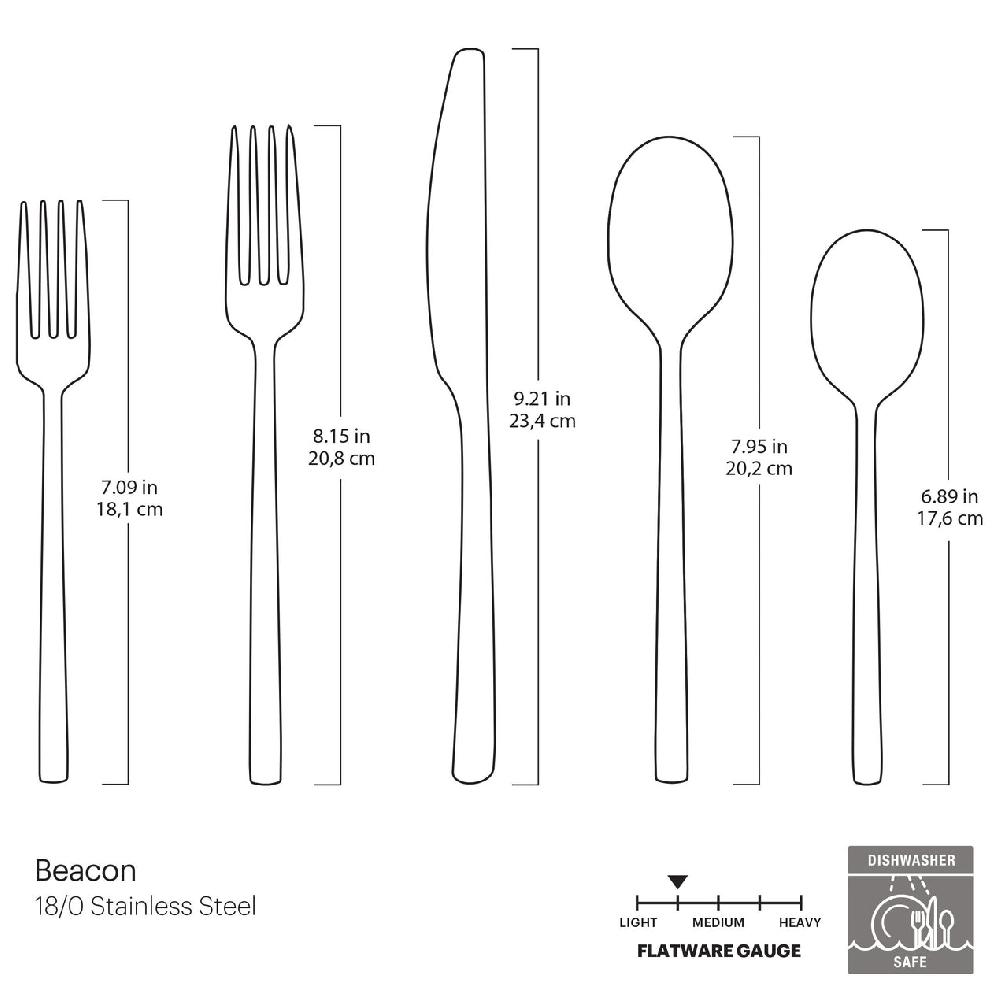 Reed & Barton Beacon Champagne Satin 20 Piece Flatware Set