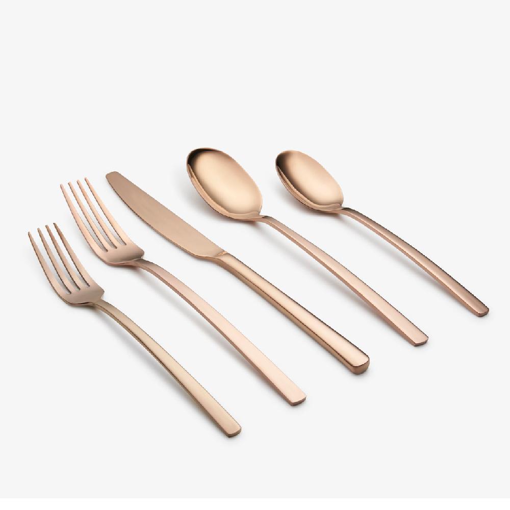 reed & barton Beacon Copper Mirror 20 Piece Flatware Set