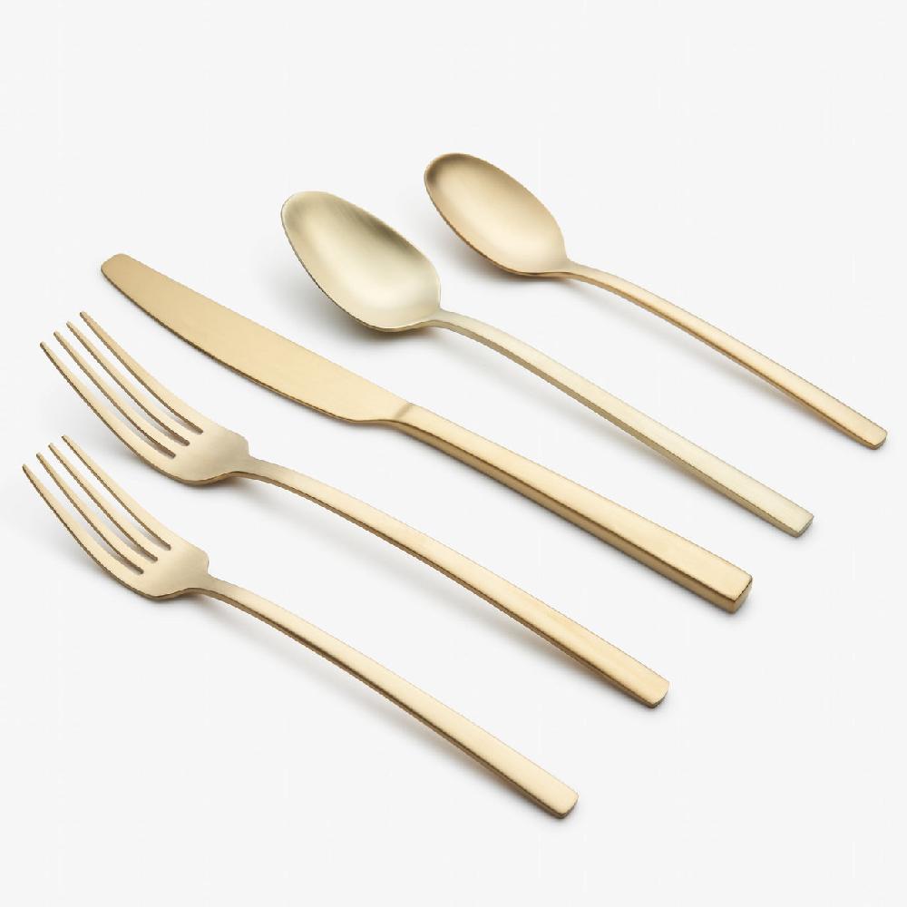 reed & barton Beacon Gold Satin 16 Piece Flatware Set