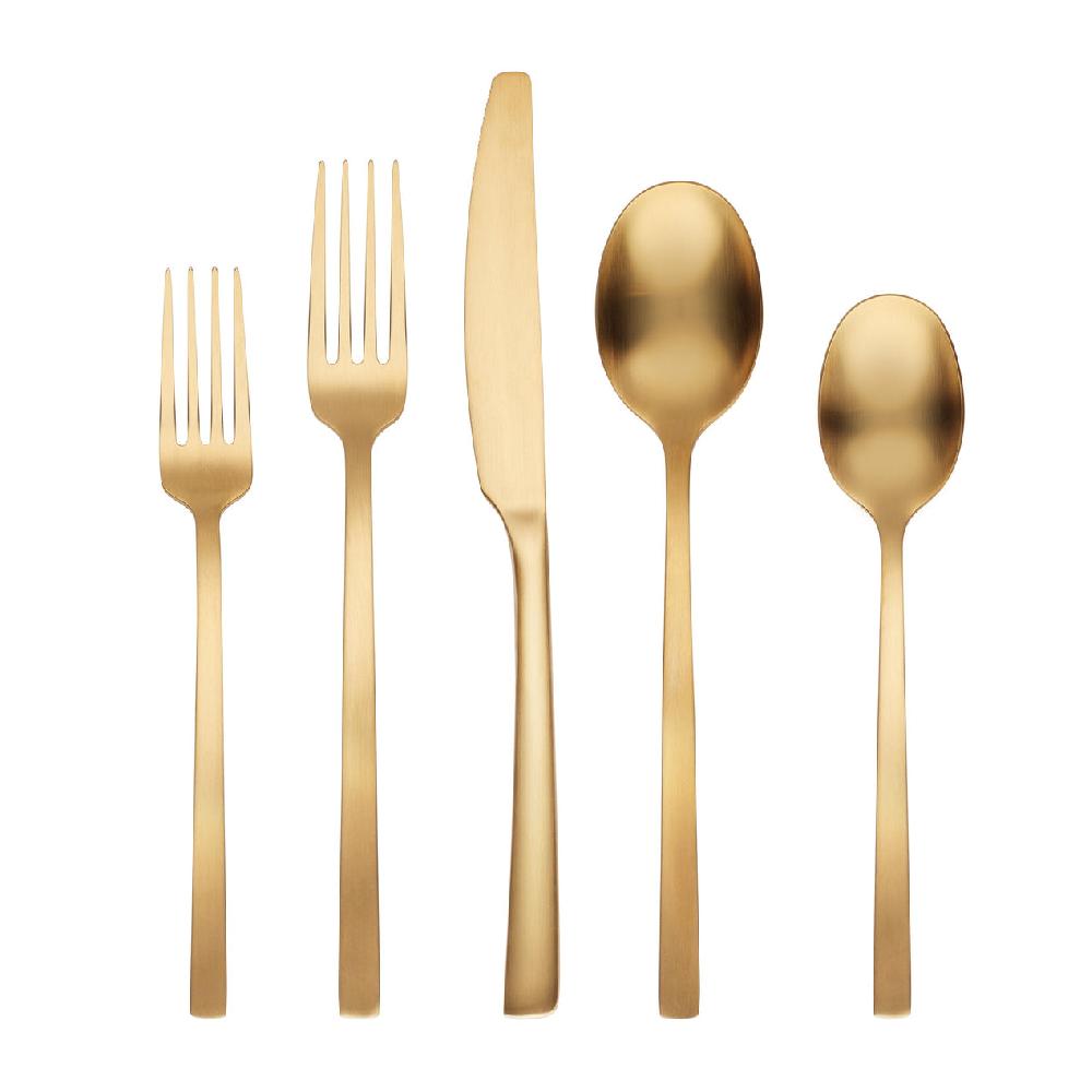 reed & barton Beacon Gold Satin 20 Piece Flatware Set