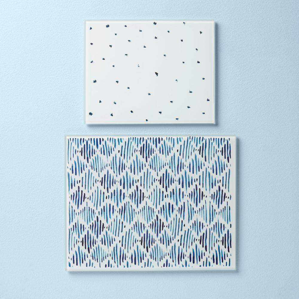 Reed & Barton Blue Bay 2-Piece Glass Cutting Board Set