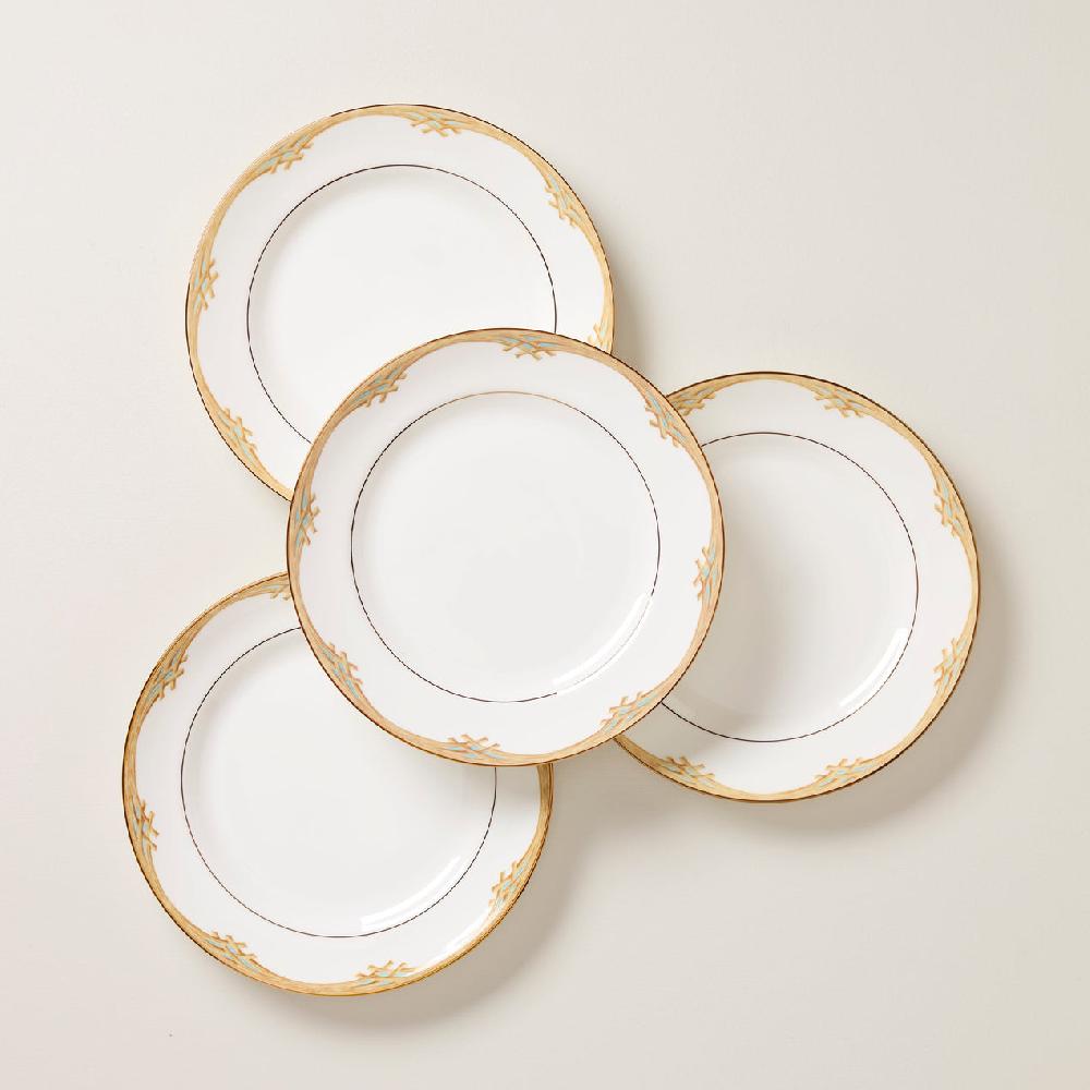 reed & barton British Colonial Bamboo Dinner Plates - Set of 4