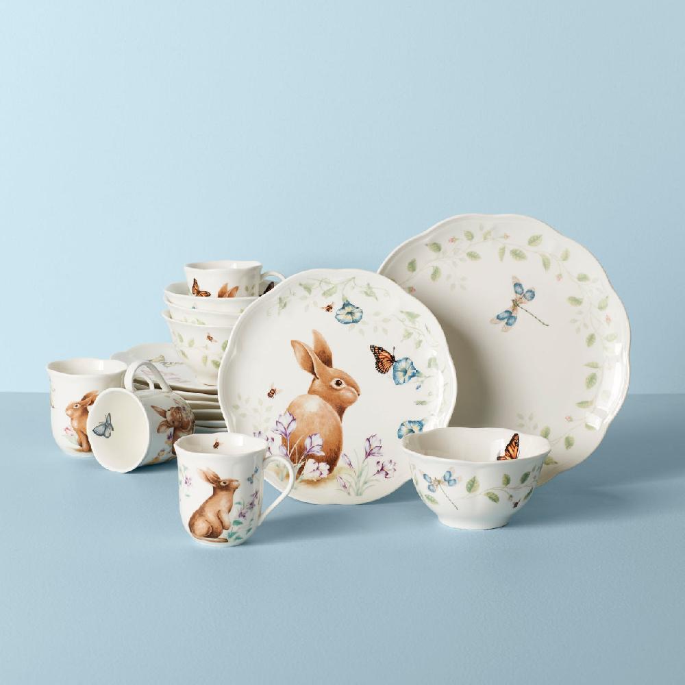 reed & barton Butterfly Meadow Bunny 16-Piece Dinnerware Set