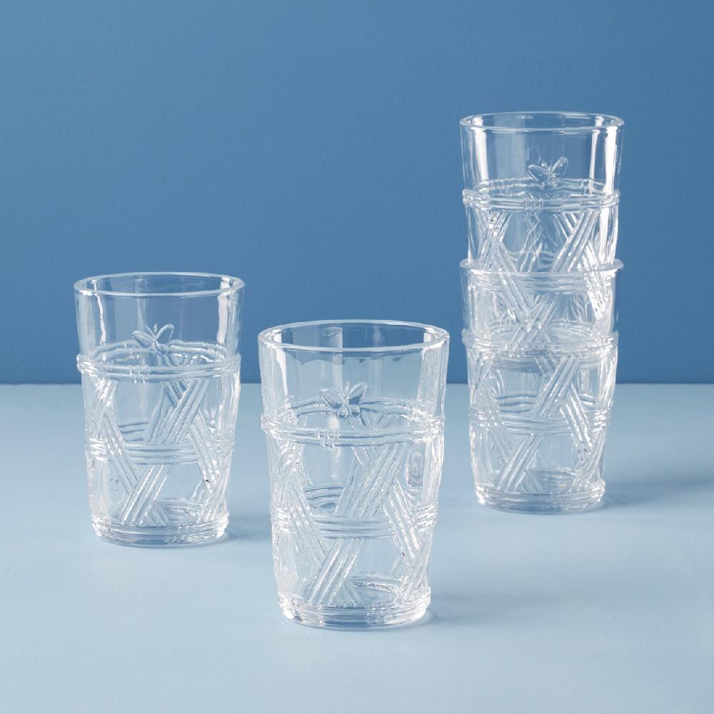 reed & barton Butterfly Meadow Clear Tall Glasses - Set Of 4