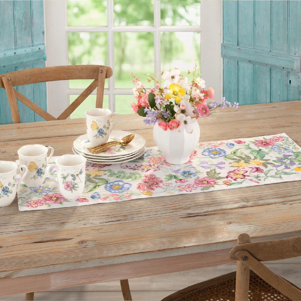 Reed & Barton Butterfly Meadow Garden Embroidered Centerpiece