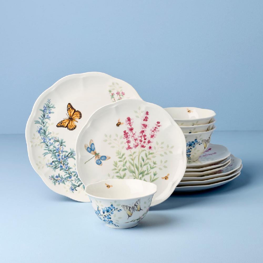 reed & barton Butterfly Meadow Herbs 12-Piece Dinnerware Set