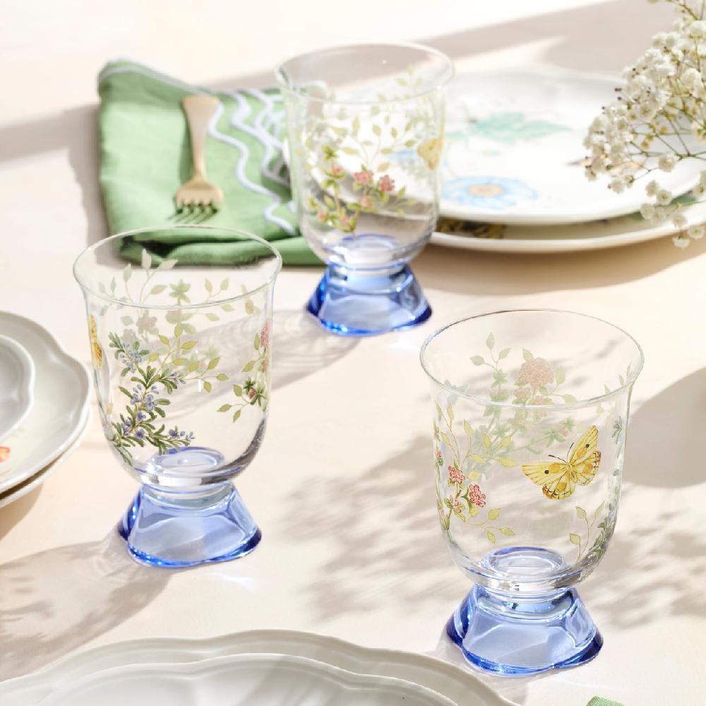Reed & Barton Butterfly Meadow Herbs Short Tumblers - Set Of 4