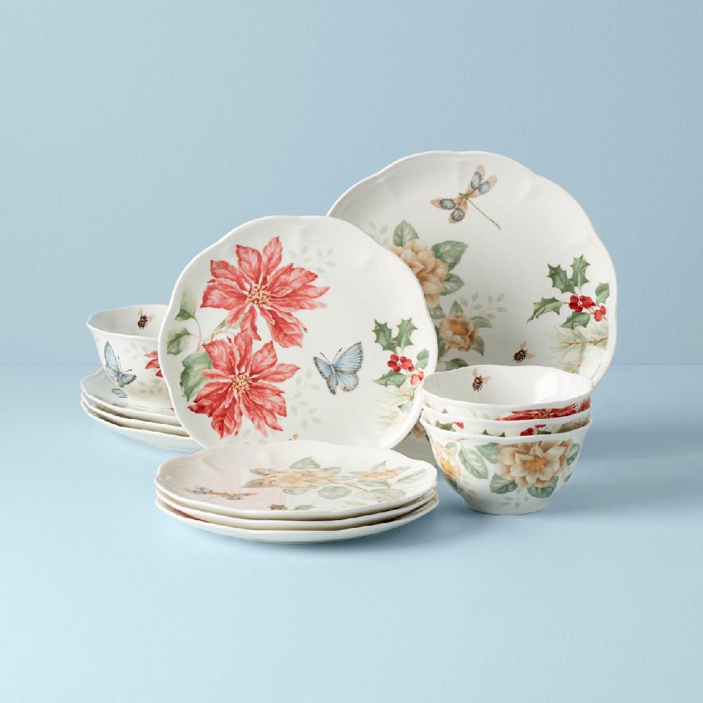 reed & barton Butterfly Meadow Holiday 12-Piece Dinnerware Set