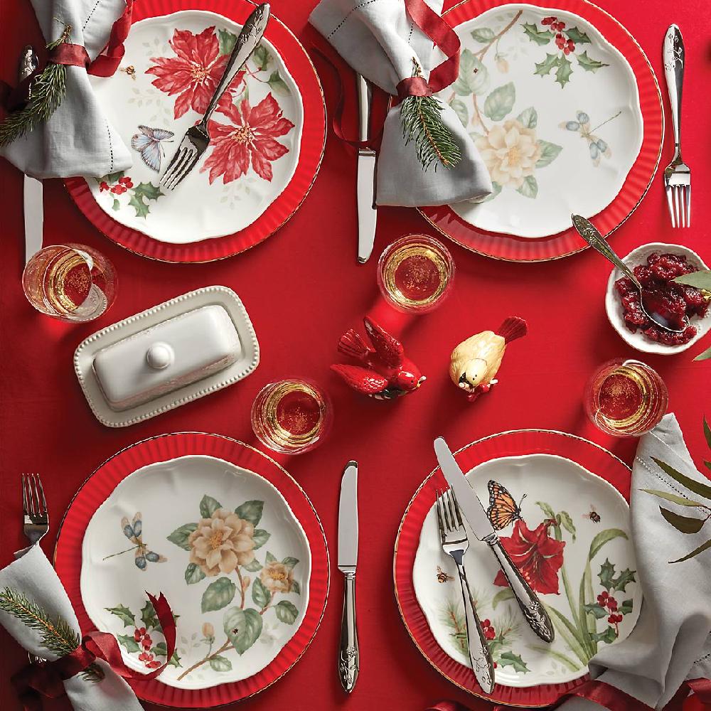 Reed & Barton Butterfly Meadow Holiday 18-Piece Dinnerware Set