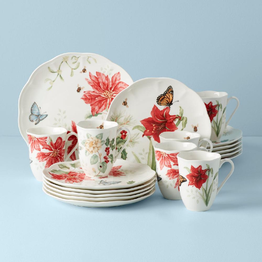 reed & barton Butterfly Meadow Holiday 18-Piece Dinnerware Set