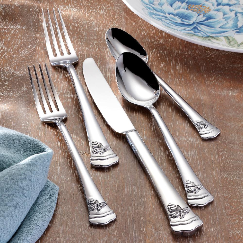 Reed & Barton Butterfly Meadow II Mirror 65 Piece Flatware Set