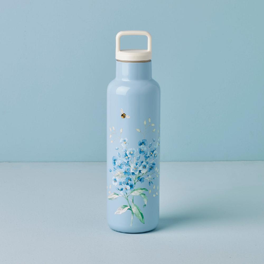 Reed & Barton Butterfly Meadow Light Blue Insulated Water Bottle