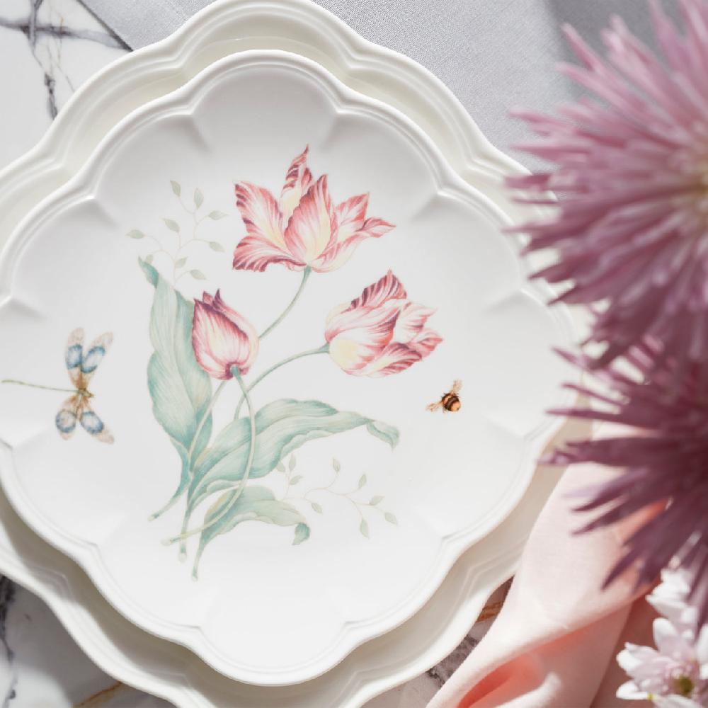 Reed & Barton Butterfly Meadow Square Accent Plates - Set Of 4
