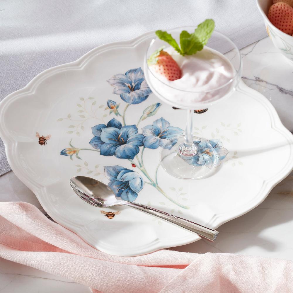 Reed & Barton Butterfly Meadow Square Dinner Plates - Set Of 4