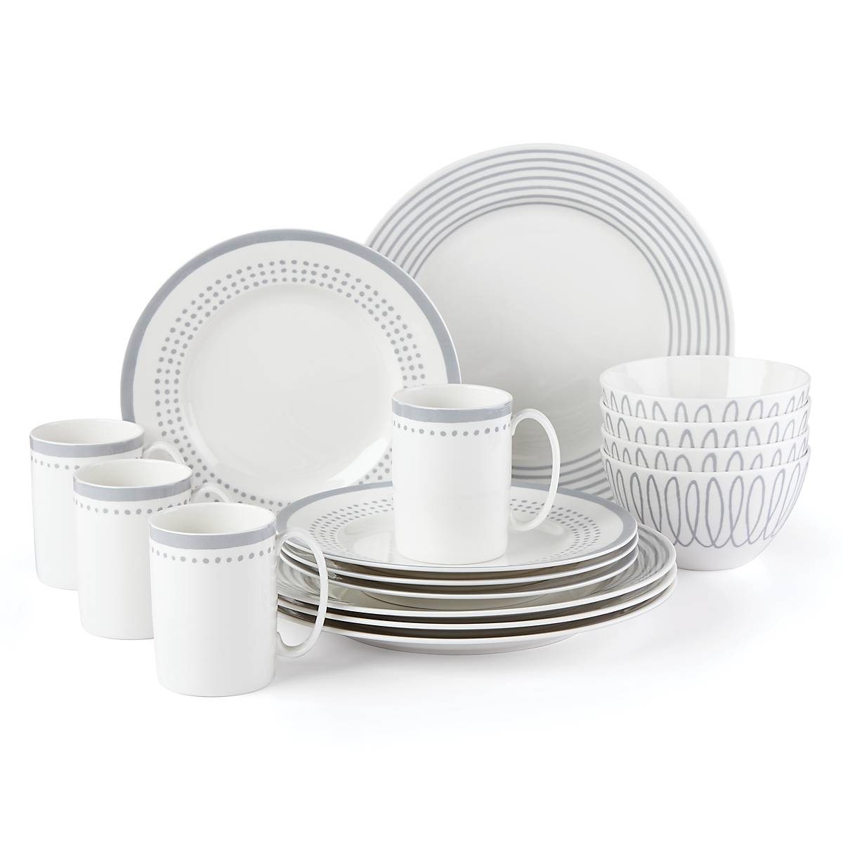reed & barton Charlotte Street East Slate 16-Piece Dinnerware Set