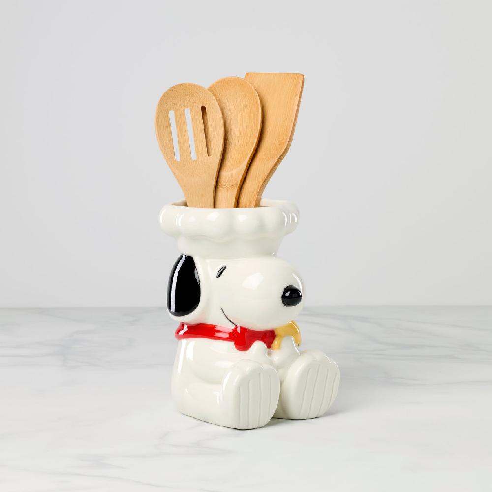 reed & barton Chef Snoopy Figural Utensil Crock 4-Piece Set