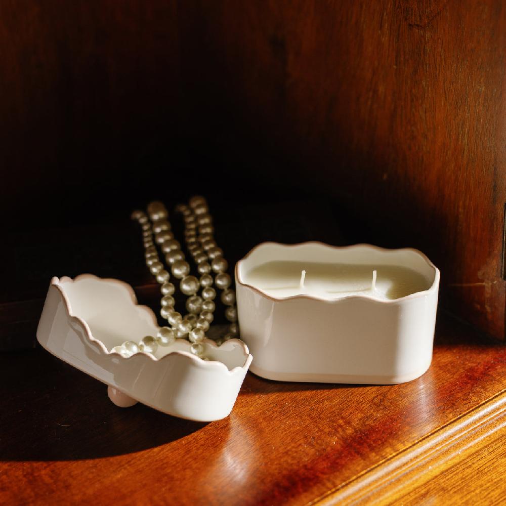 Reed & Barton Cherie 5.5-oz Soy Wax Ceramic Candle Yuzu Woods