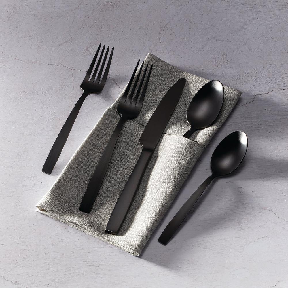 Reed & Barton Clearview Black Satin 20 Piece Flatware Set