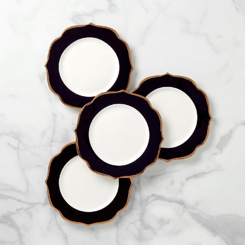 reed & barton Contempo Luxe Black Accent Plates - Set of 4