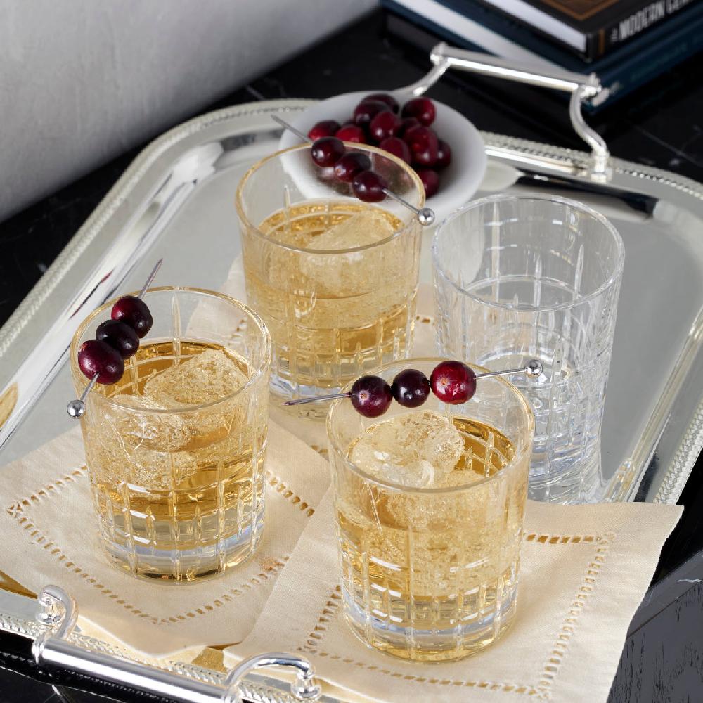 Reed & Barton Deklan Double Old Fashion Glasses - Set Of 4