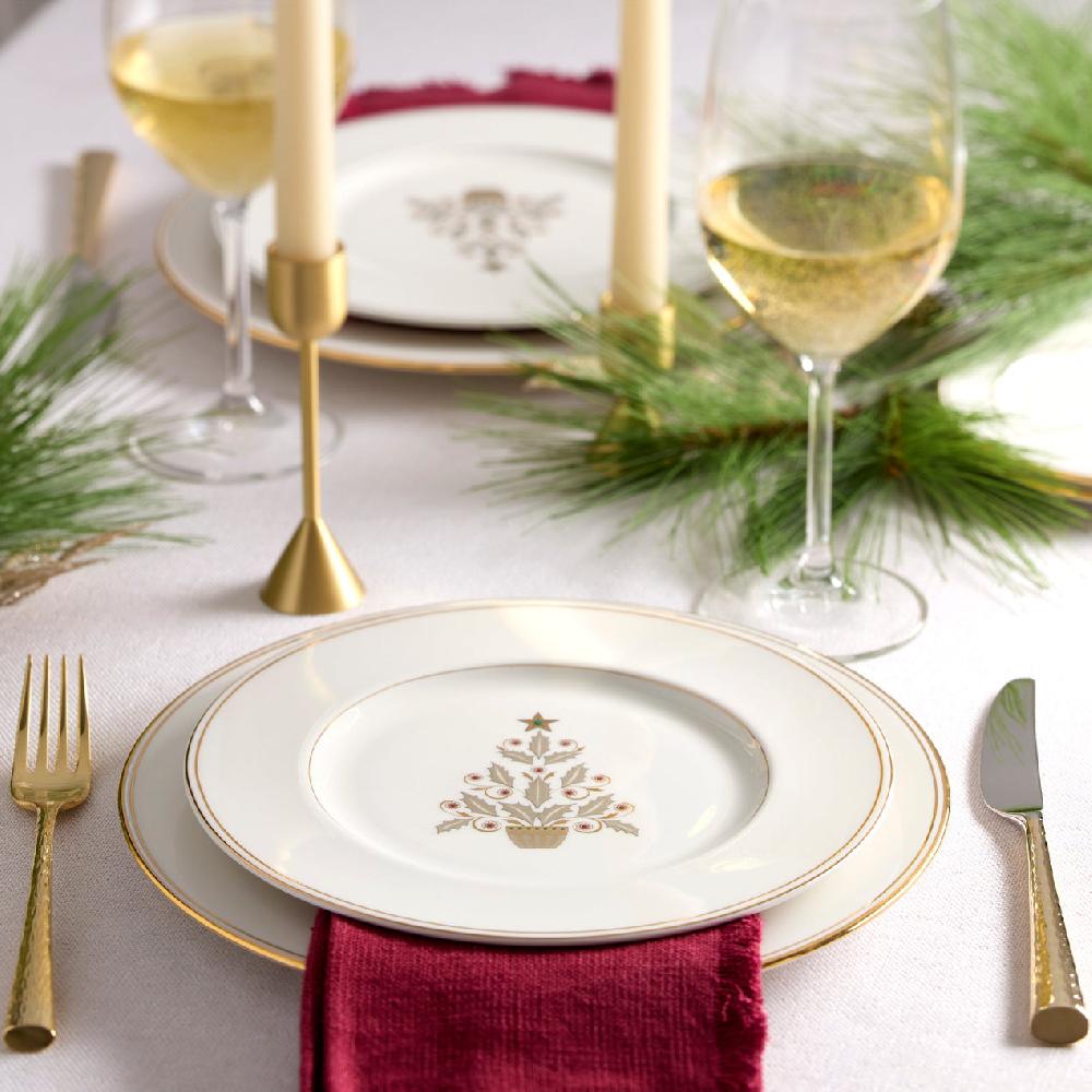 Reed & Barton Federal Gold Tree Accent Plates - Set Of 4