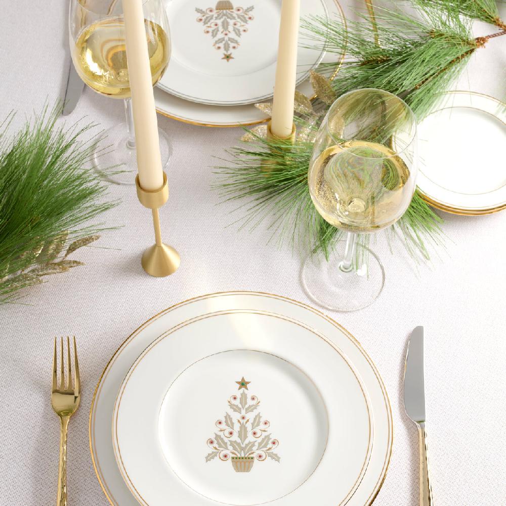Reed & Barton Federal Gold Tree Accent Plates - Set Of 4