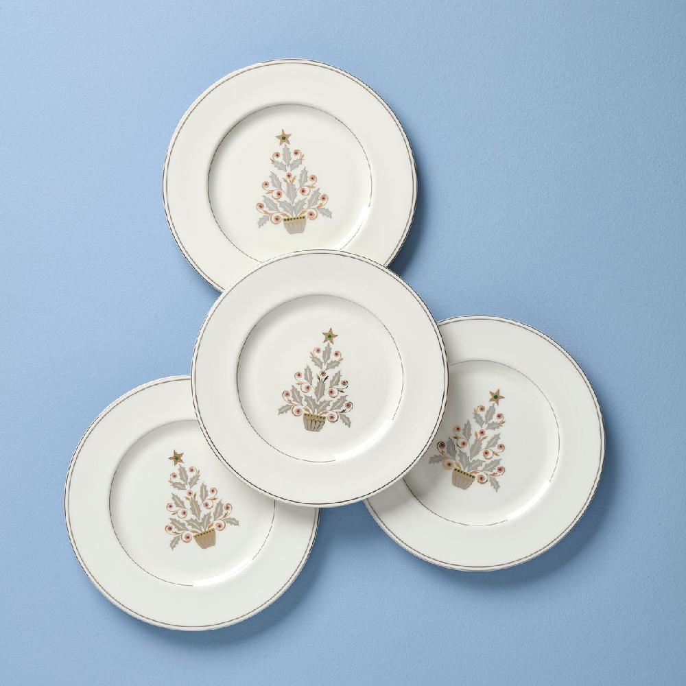 reed & barton Federal Platinum Tree Accent Plates - Set of 4