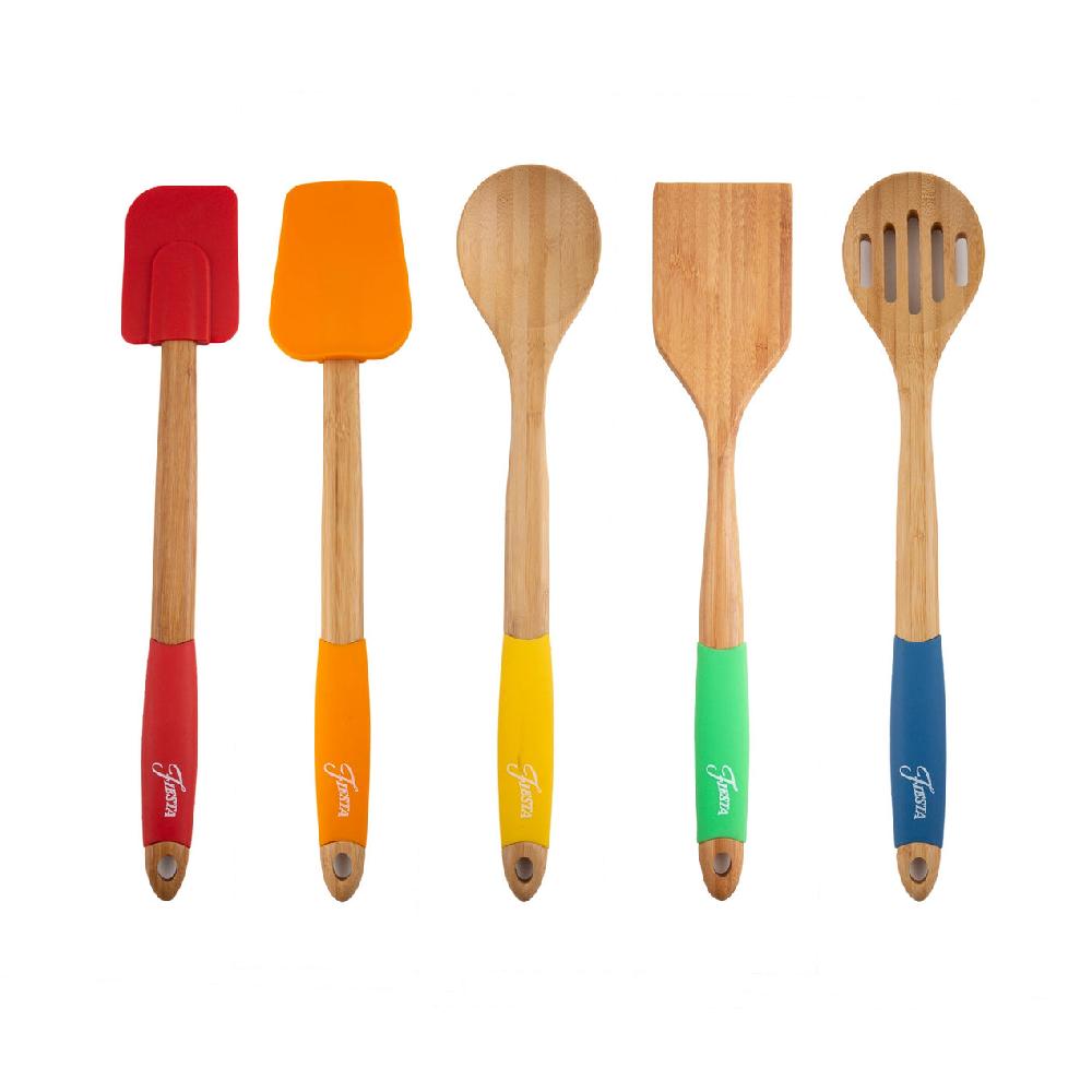 reed & barton Fiesta Bamboo 5-Piece Silicone Utensil Set
