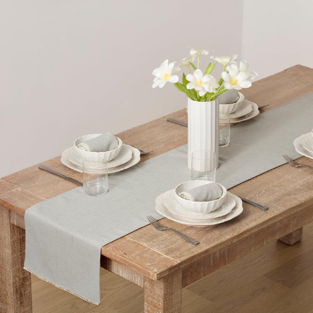 reed & barton French Perle Dove Grey 70X14 Table Runner