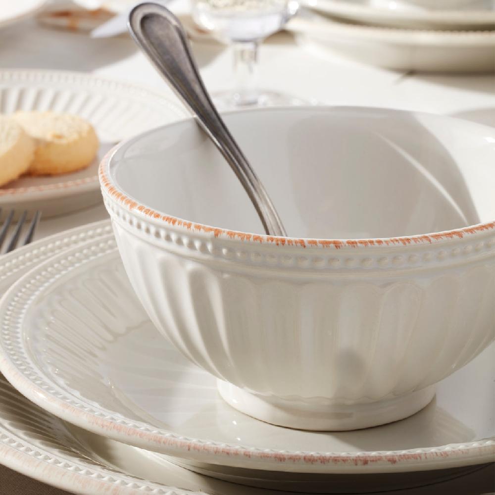 Reed & Barton French Perle Groove 18-Piece Dinnerware Set