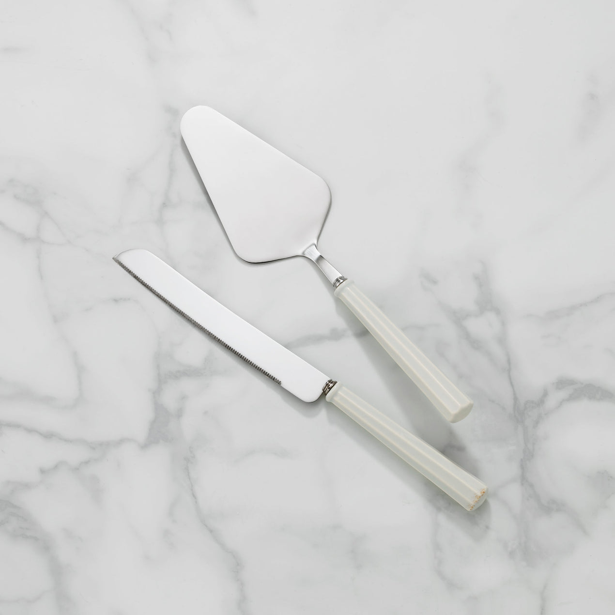 reed & barton French Perle Scallop 2-Piece Dessert Set