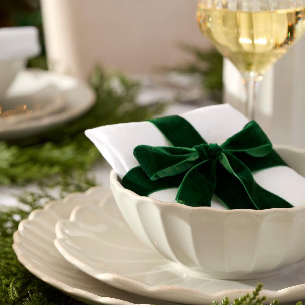 Reed & Barton French Perle Scallop Dinner Plates - Set Of 4