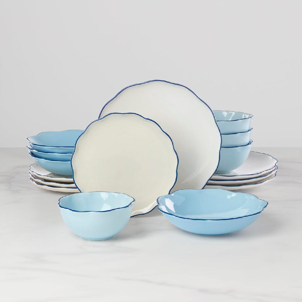 reed & barton Garden Party Blue 16-Piece Dinnerware Set