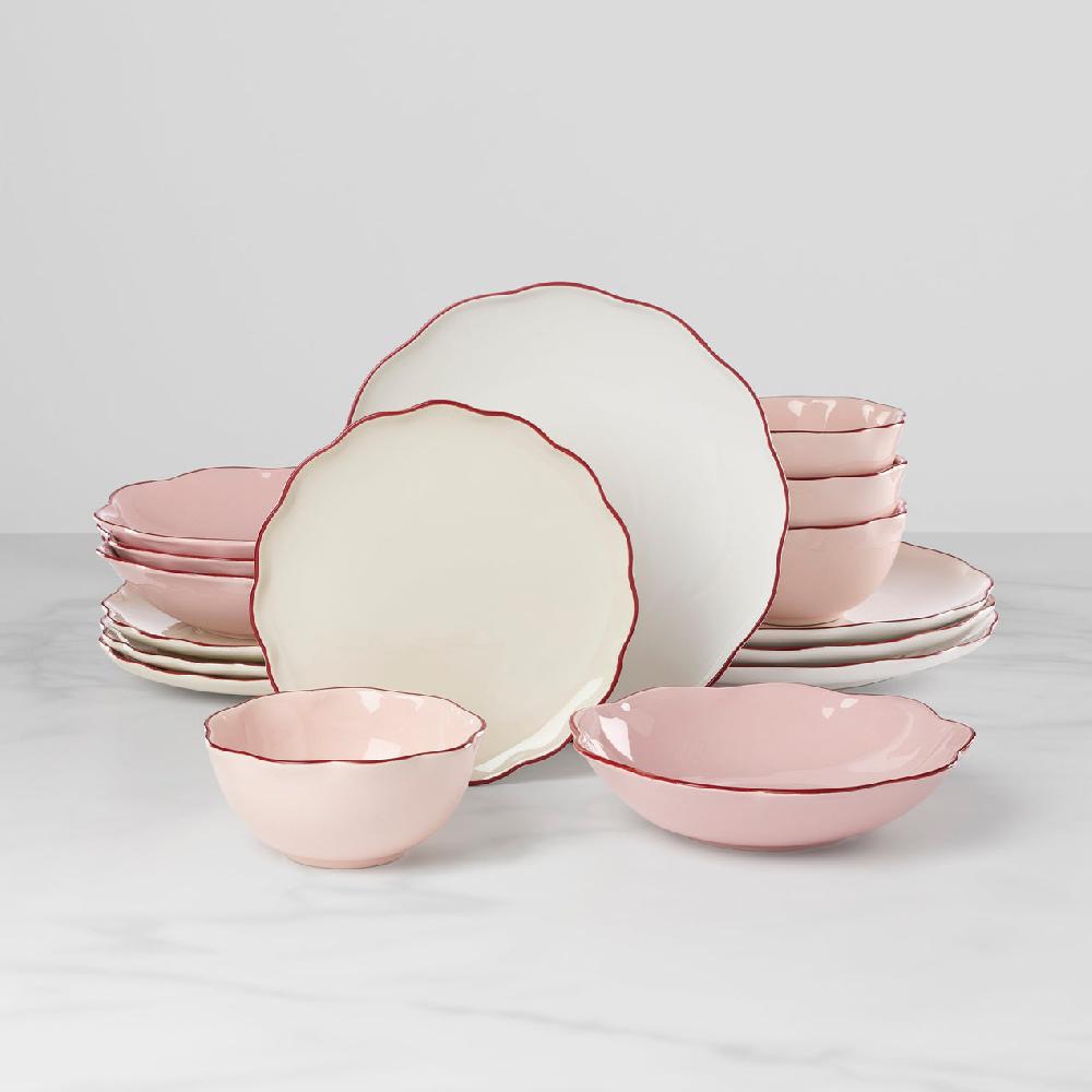reed & barton Garden Party Pink 16-Piece Dinnerware Set