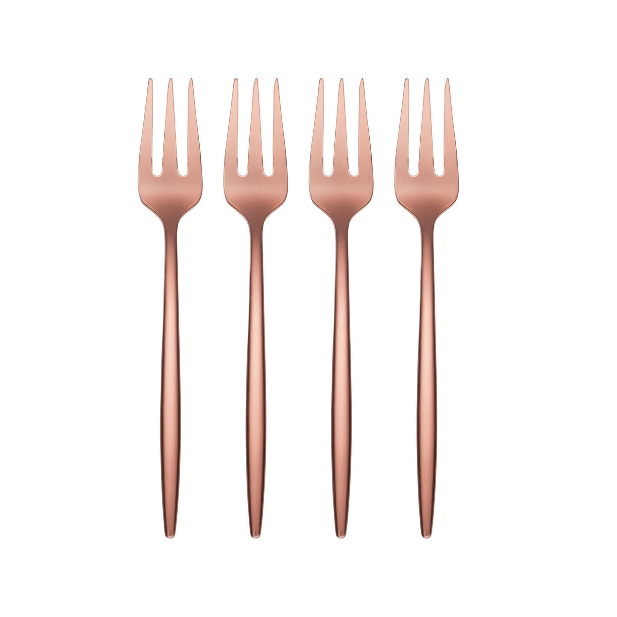 reed & barton Gaze Copper Mirror Cocktail Fork - Set of 4