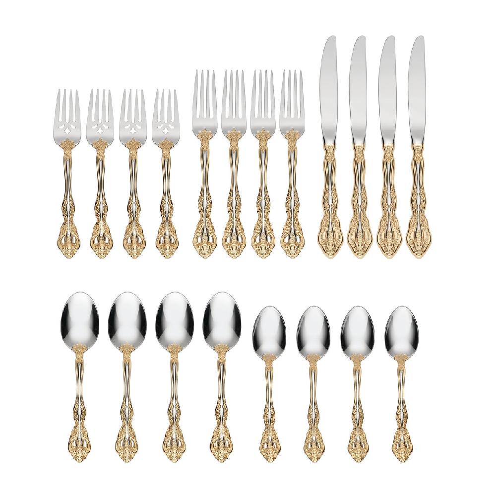 Reed & Barton Golden Michelangelo 20 Piece Flatware Set