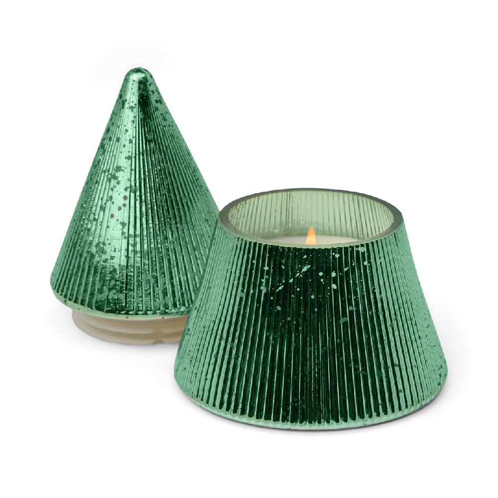 Reed & Barton Green Mercury Glass 7-oz Soy Wax Tree Candle Cypress & Fir