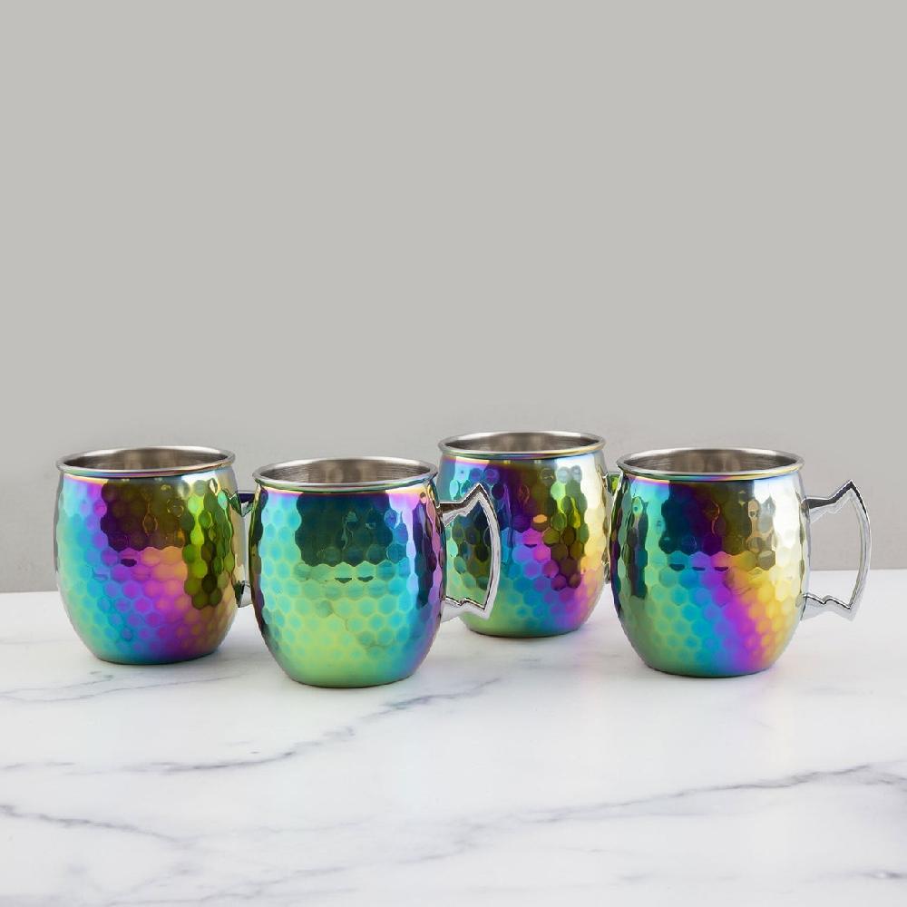 reed & barton Hammered Rainbow Moscow Mule Mugs - Set Of 4