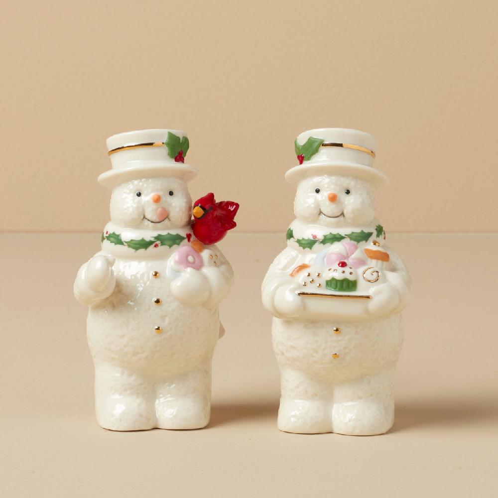 reed & barton Happy Holly Days Snowmen Salt & Pepper Set