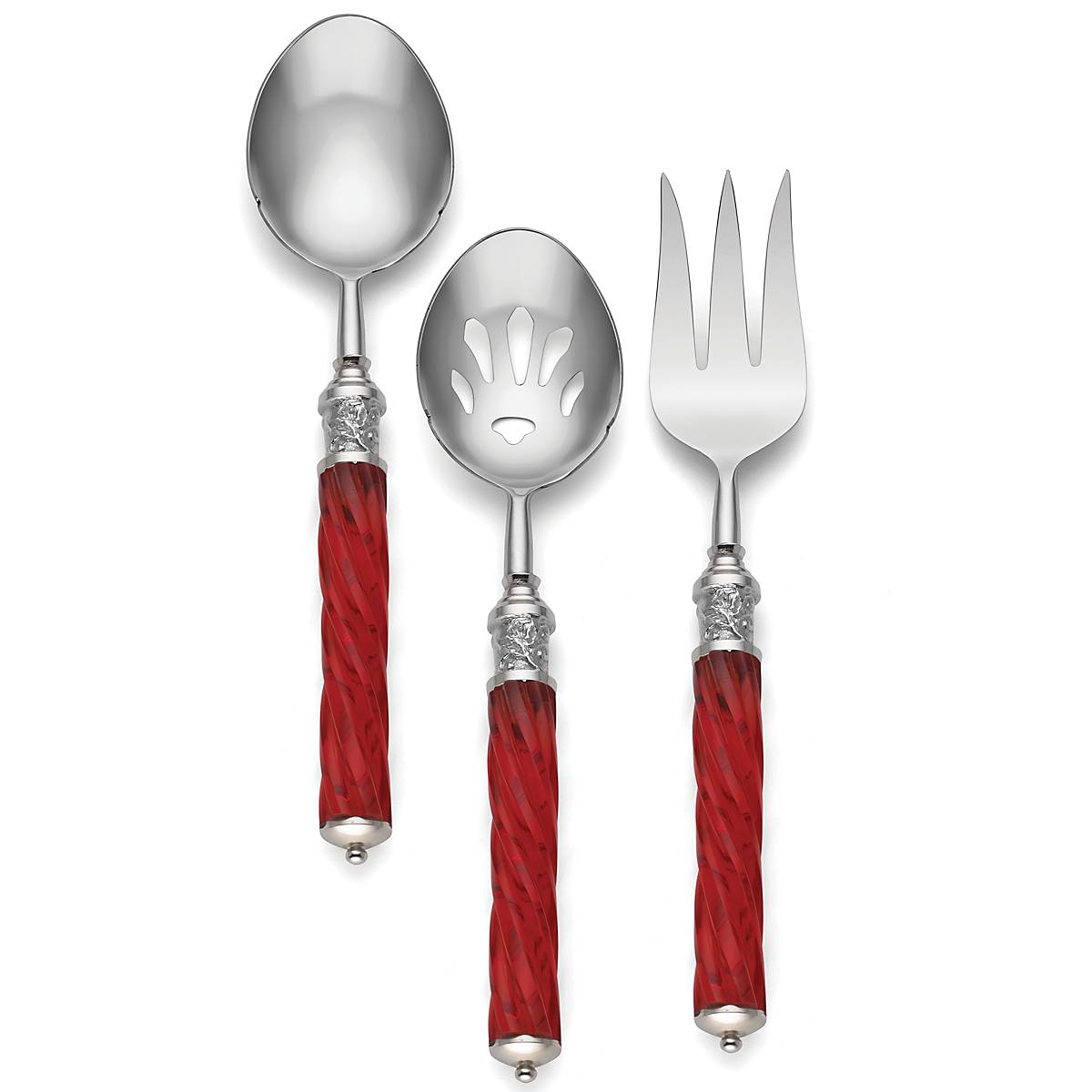 Reed & Barton Holiday Jewel Spiral 3 Piece Serving Set