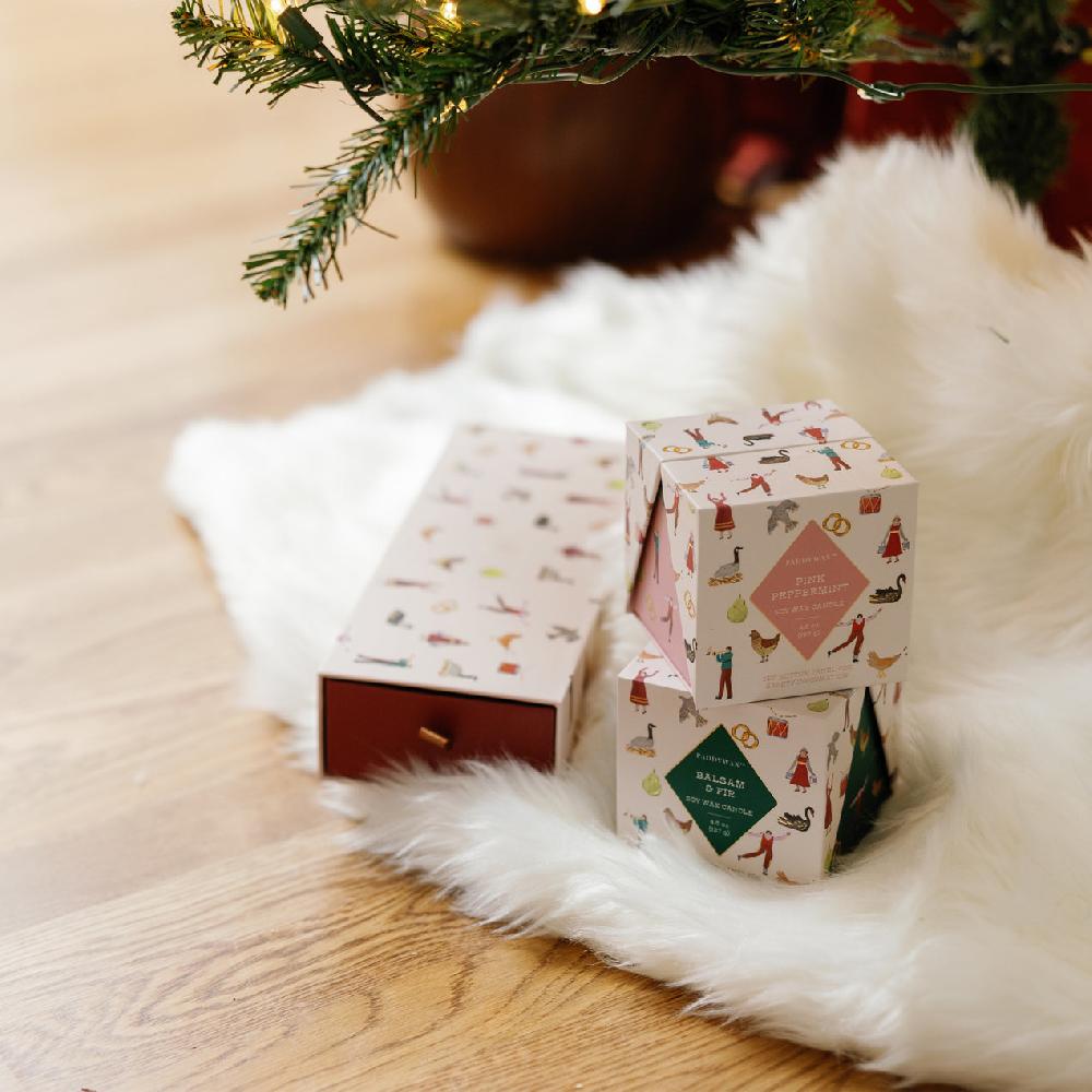 Reed & Barton Holiday Soy Wax 2-oz Mini Candles Gift-Boxed Set Of 3